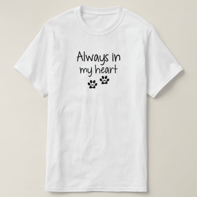Camiseta Sempre no meu coração (Frente do Design)