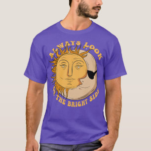 Camiseta Sempre olhe no lado direito da lua Sun Boho Boho