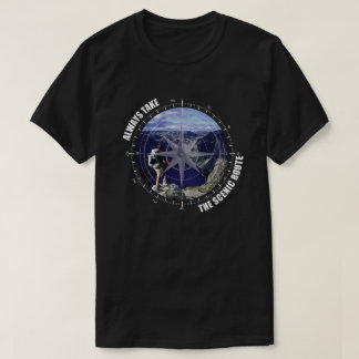 Camiseta Sempre pegue a rota panorâmica Aventureiros