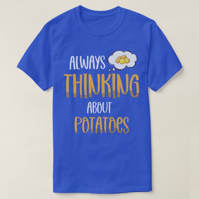 Camiseta Sempre Pensando Em Batatas De Tater Vegetariano Pa (Frente do Design)