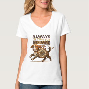 Camiseta Sempre Pontual Para Presentes Design de Cachorro