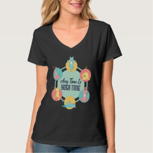 Camiseta Sempre Que O Gato Do Tempo Do Yoga Possui Meditaçã