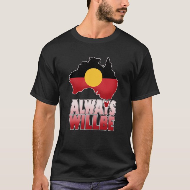Camiseta Sempre será terra aborígine, Austrália (Frente)