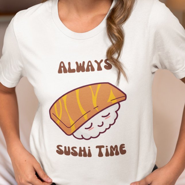Camiseta Sempre Sushi Time Kawai Sushi (Criador carregado)