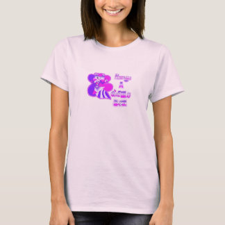 Camiseta Sempre uma rainha abelha botão rosa quente