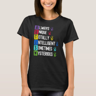 Camiseta Sempre Único, Totalmente Inteligente Às Vezes Cére