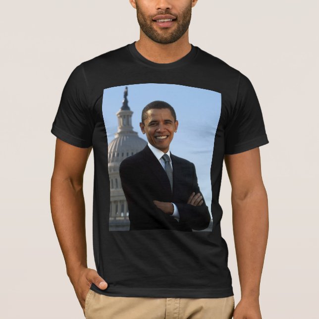 Camiseta Senador Retrato, Presidente Americano Barack Obama (Frente)