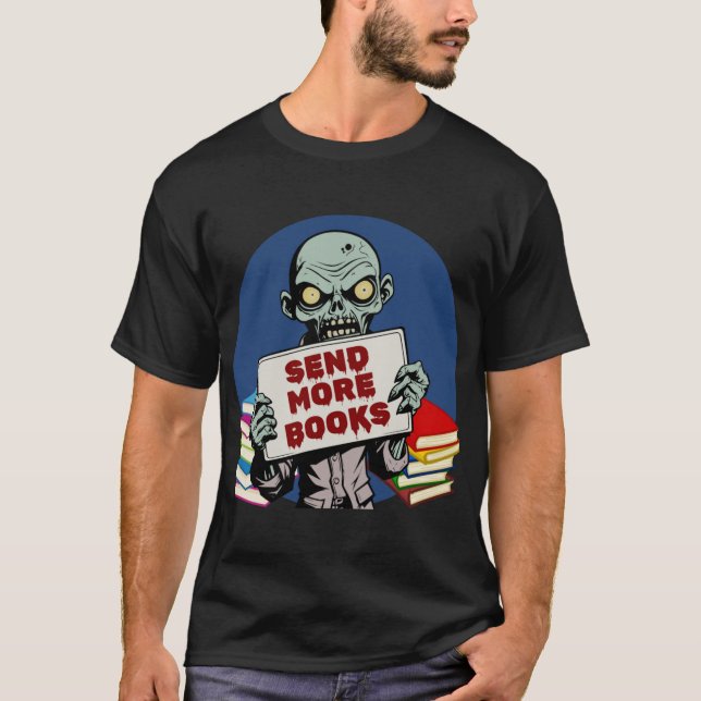 Camiseta Send More Books retro funny (Frente)