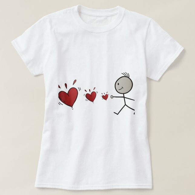 Camiseta sending love (Frente do Design)