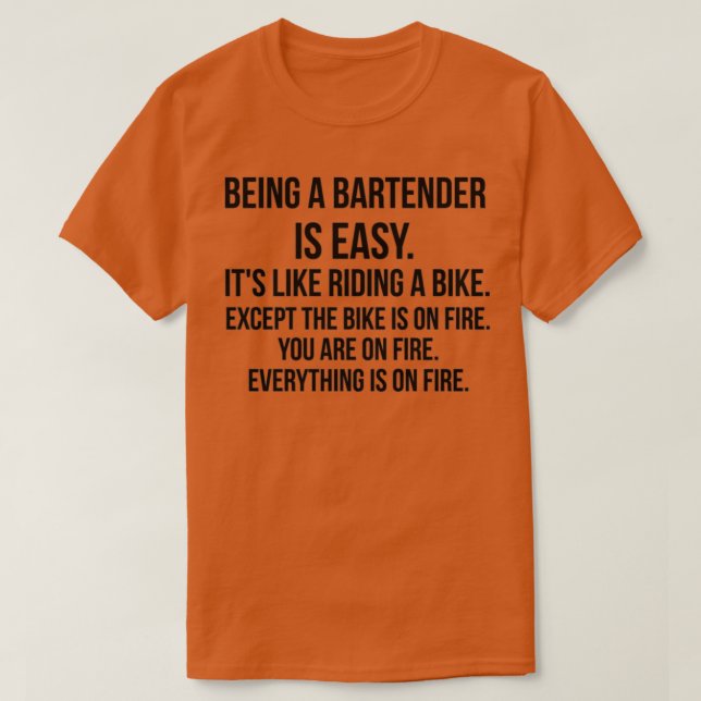 Camiseta Sendo um barman (Frente do Design)