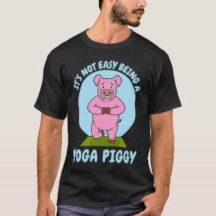 Camiseta sendo yoga porquinho porco