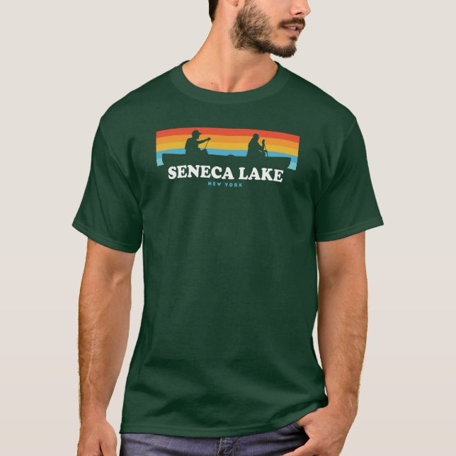 Camiseta Seneca Lake New York Canoe (Frente)