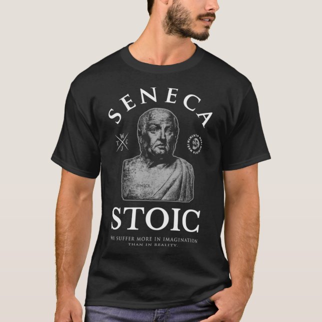 Camiseta Seneca Quote u201CIn Imaginationu201D Stoicism (Frente)