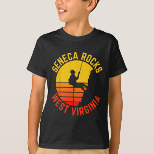 Camiseta Seneca Rocks West Virginia Escalada em Rocha Retro