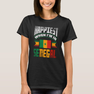 Camiseta Senegal, Bandeira Senegal, É Mais Feliz Quando Est