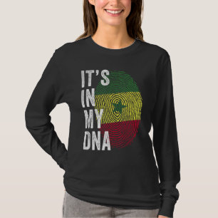 Camiseta Senegal Está No Meu DNA Cute Impressão Digital Sen
