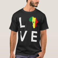 Senegal Flag Love Africa Continente Silhouette par