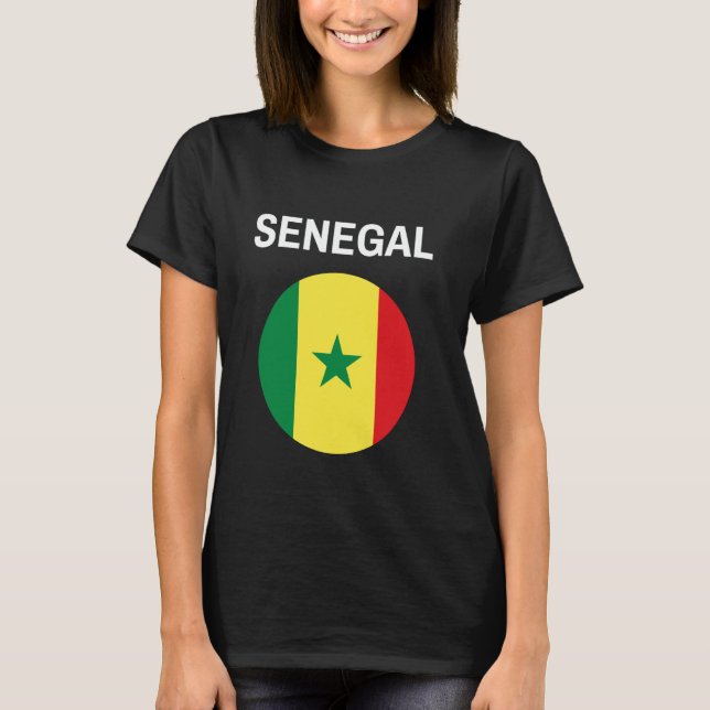 Camiseta Senegal Flag Modern (Frente)