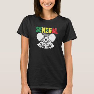Camiseta Senegal Ping Pong  Apoiar Tênis de Mesa Senegalês