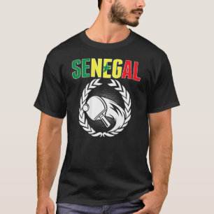 Camiseta Senegal Ping Pong  Apoie o Tênis de Mesa Senegalês