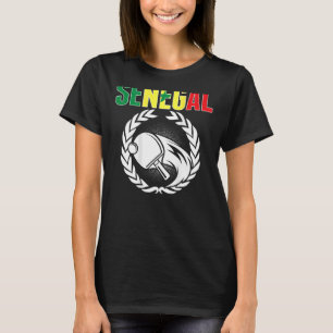 Camiseta Senegal Ping Pong Suporte a Tênis Mesa senegalesa