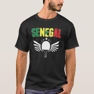 Camiseta Senegal Ping Pong Suporte ao Tênis de Mesa Senega