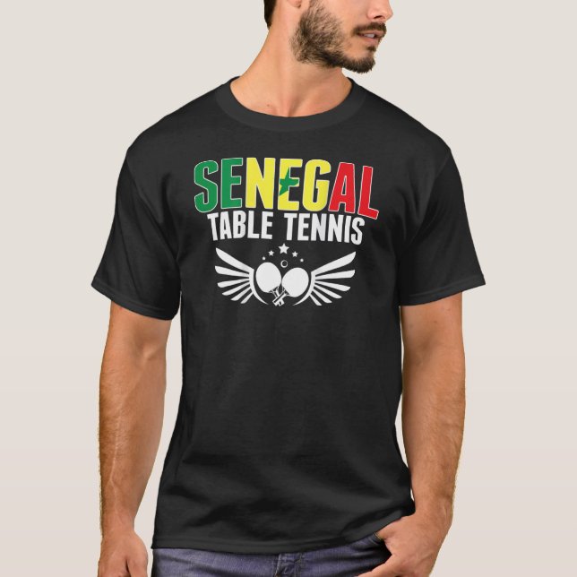Camiseta Senegal Ping Pong   Support Senegalese Table Tenni (Frente)