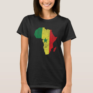 Camiseta Senegal Sinalizador África Continente Presente de 