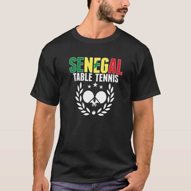Camiseta Senegal Table Tennis  Senegalese Ping Pong Support (Frente)