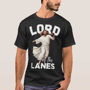 Camiseta Senhor das Pistas Cristão Engraçado de Boliche de 