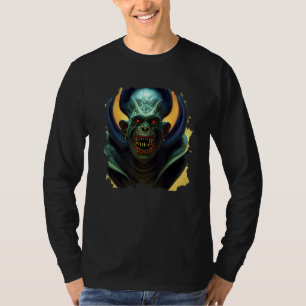 Camiseta Senhor Demônio Assustador Horror Pesadelo Arte Dig
