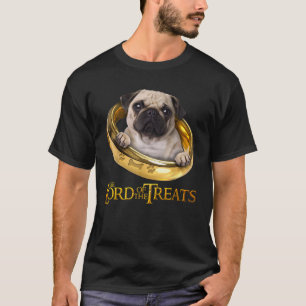 Camiseta SENHOR DOS PETISCOS Pug Engraçado Fofo para Cristo
