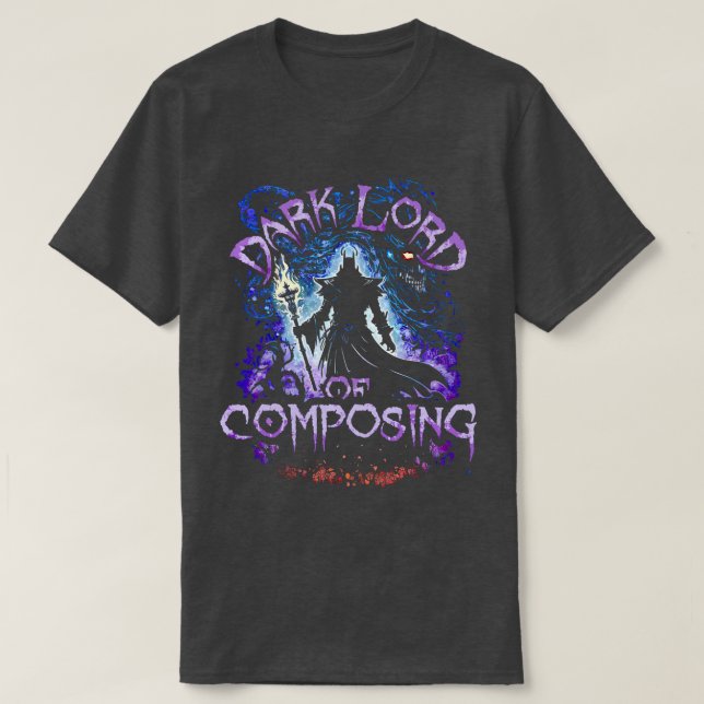 Camiseta Senhor Escuro da Composição (Frente do Design)