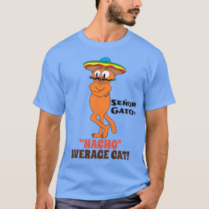Camiseta SENHOR GATO™ "NACHO" GATO MÉDIO! Gato Bigode