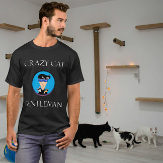 Camiseta senhor louco por gatos