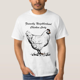 Camiseta Senhora amigável da galinha da vizinhança