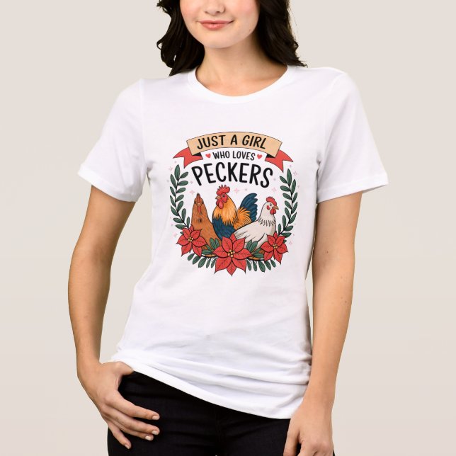 Camiseta Senhora Chicken Engraçada (Frente)