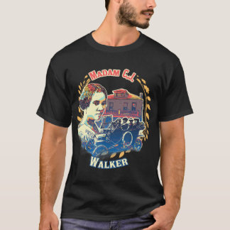 Camiseta Senhora CJ Walker tributo, história negra, futuro 