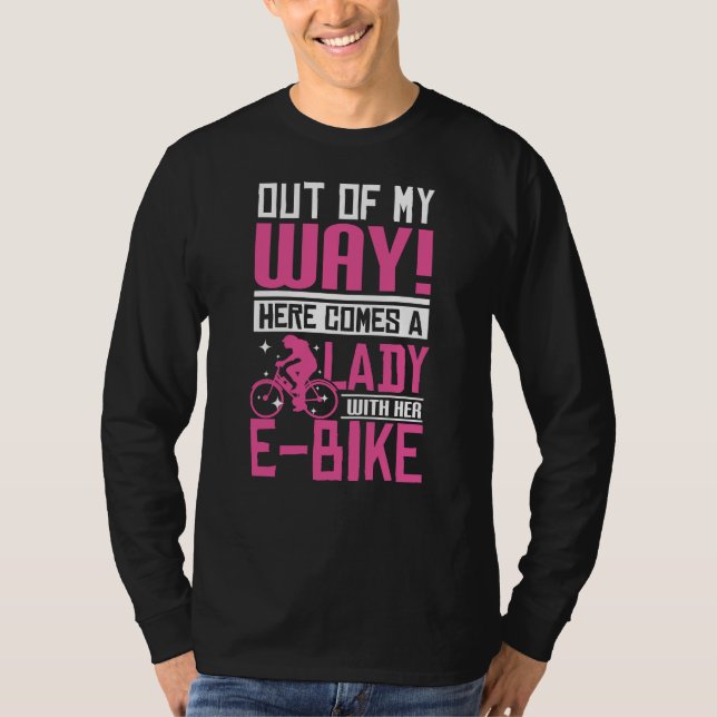 Camiseta Senhora da bicicleta E (Frente)
