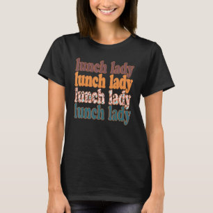 Camiseta Senhora de Almoço de Ensino Leopardo Retro