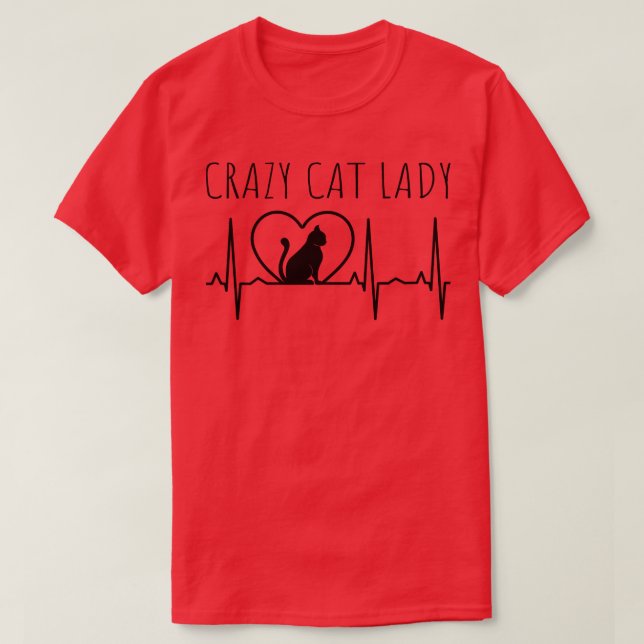 Camiseta Senhora de Gato Louca (Frente do Design)