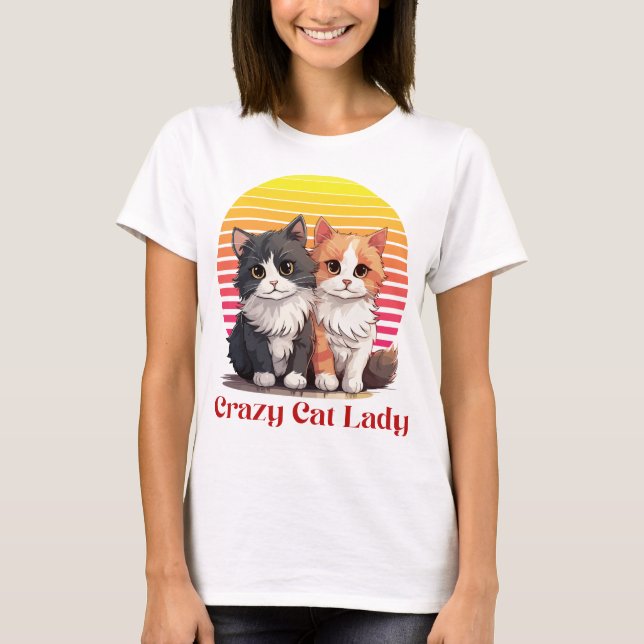 Camiseta Senhora de Gato Louca (Frente)