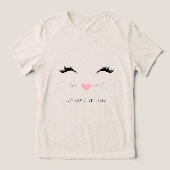 Camiseta Senhora de Gato Louca de Moedas (Design frontal)