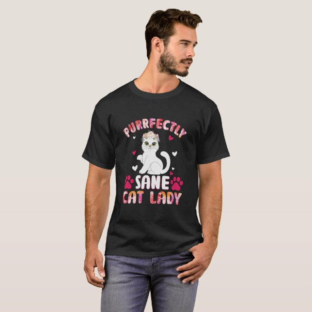 Camiseta Senhora de Gato Puramente Sane (Frente Completa)
