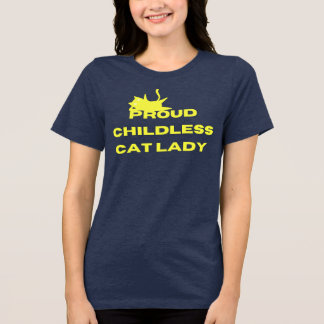 Camiseta Senhora de Gato Sem Crianças Orgulhosa