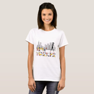 Camiseta Senhora de Nova York, beleza, elegante, chique