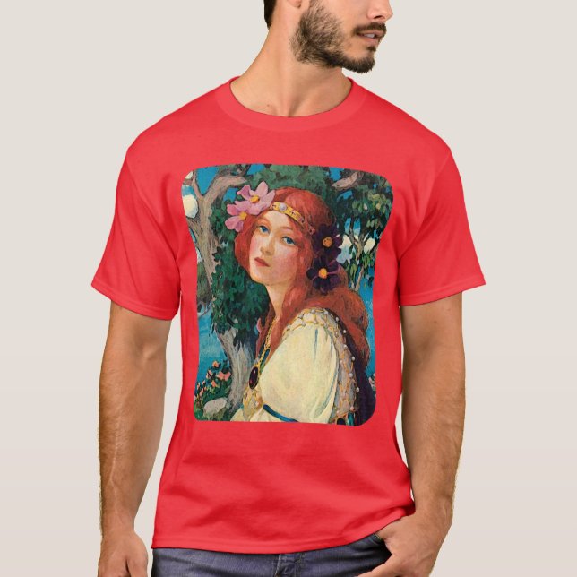 Camiseta Senhora dirigida vermelha (Frente)