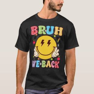 Camiseta Senhora do Almoço Bruh de Volta Sorriso Retro Face