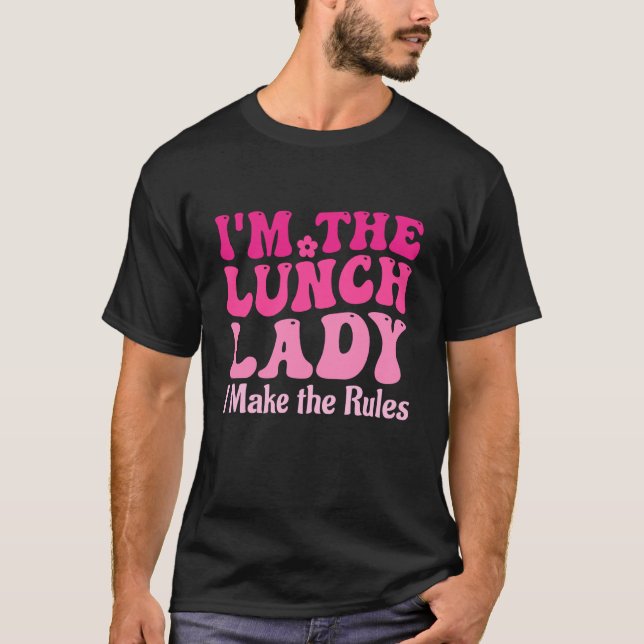 Camiseta Senhora do Almoço Divertida Eu Faço as Regras Cafe (Frente)