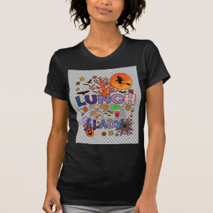 Camiseta Senhora do Almoço Halloween Bruxa Lua Abóbora_1